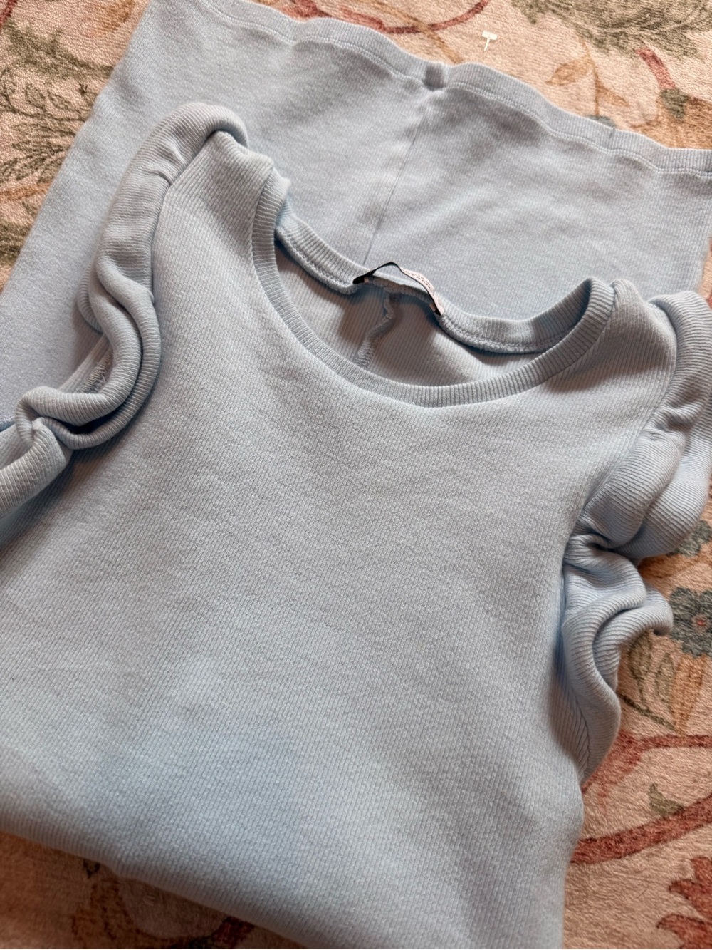 Zara Light Blue Puff-Sleeve Mini Dress - Picture 5 of 5